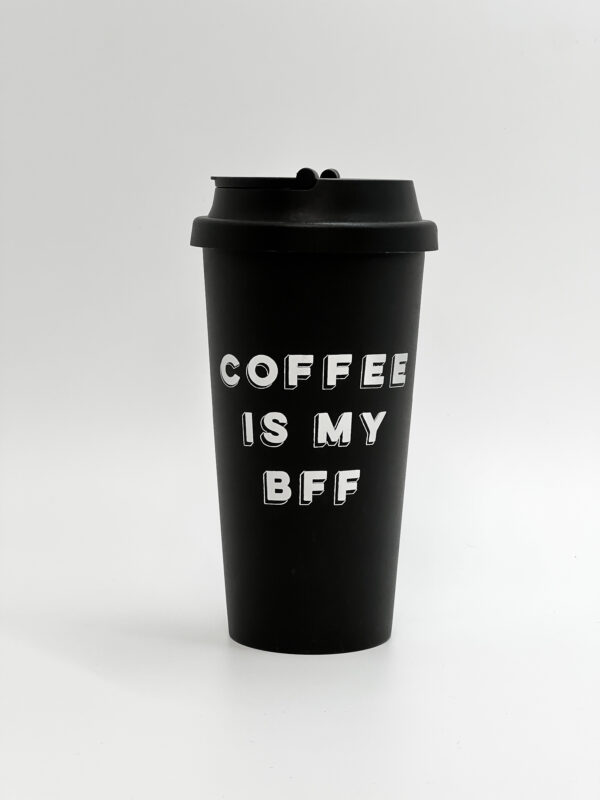 Термостакан “Coffee is my BFF” чорний 8