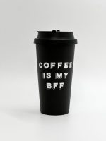 Термостакан “Coffee is my BFF” чорний 10