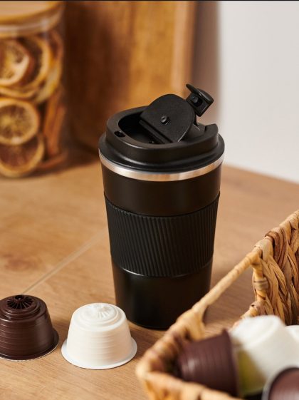 Термостакан Coffee чорний 380 мл