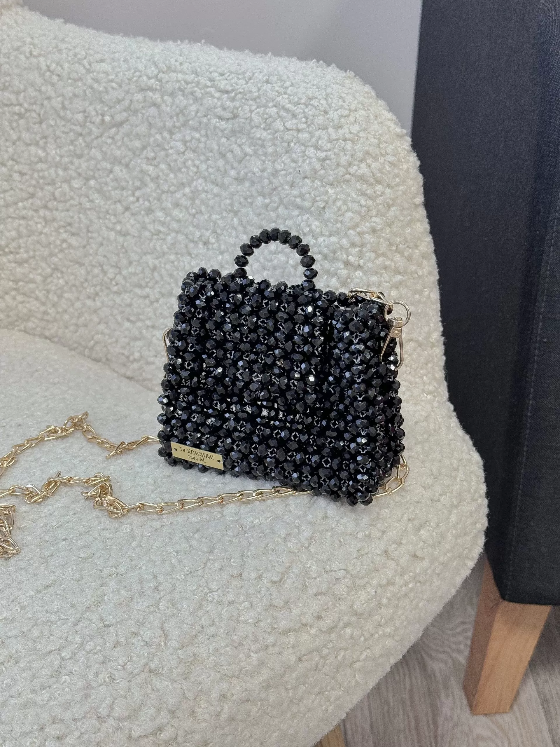 Сумка з кристалів чорна Сумка з кристалів чорна 7