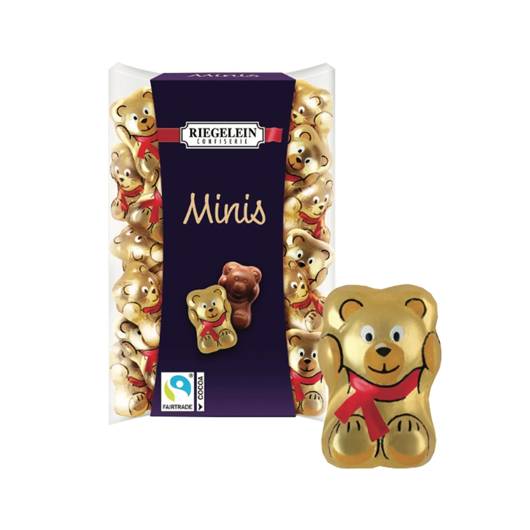 Молочний казковий міні-відмедик з червоним шаликом Riegelein Confiserie Minis 100 g 8