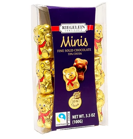Молочний казковий міні-відмедик з червоним шаликом Riegelein Confiserie Minis 100 g 7