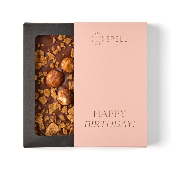 Молочний шоколад з фундуком та солоною карамеллю “Happy Birthday” 7