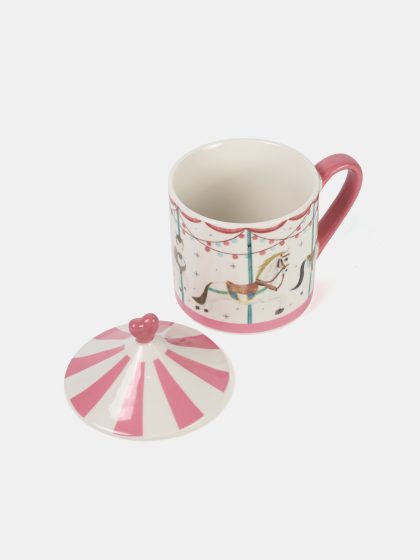 Чашка керамічна з кришкою 420 мл 3