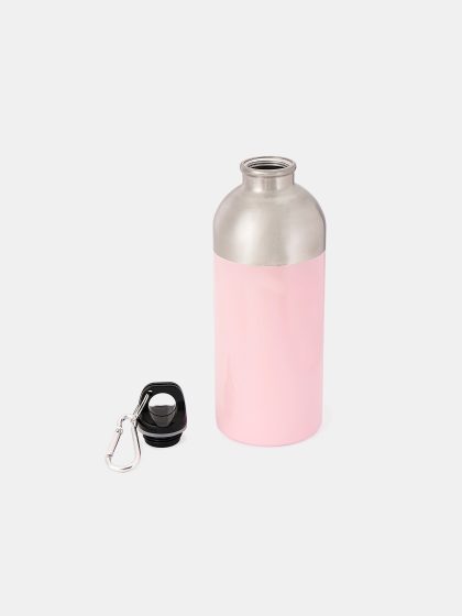 Пляшка з карабіном для води рожева 600 мл 3