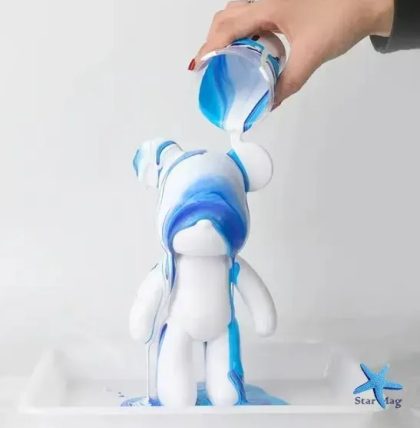 Набір Флюід Арт Ведмедик з фарбами (3 шт) 3