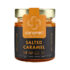 Солона карамель з ваніллю 250г Spell: скляна банка з помаранчевою етикеткою Salted Caramel