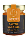 Солона карамель з ваніллю 250г Spell: скляна банка з помаранчевою етикеткою Salted Caramel
