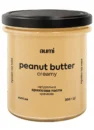 Арахісова паста кремова aumi peanut butter, 300 г у скляній банці з чорною кришкою