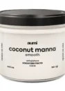 Кокосова паста (манна), 120г: скляна банка aumi coconut manna smooth із чорною кришкою