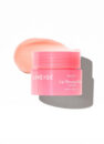 Маска для губ «Лісові ягоди» Laneige, 3 мл: мініатюрна рожева баночка Lip Sleeping Mask і мазок бальзаму