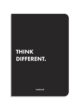 Блокнот у клітинку Think Different А5 на 144 аркуші в чорній обкладинці з білим написом THINK DIFFERENT