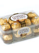 Цукерки «Ferrero Rocher» 200 г: прозора пластикова коробка з цукерками в золотій фользі