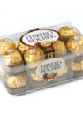 Цукерки «Ferrero Rocher» 200 г: прозора пластикова коробка з цукерками в золотій фользі