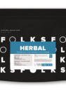 Чай трав'яний 100 г: чорний пакет Folks із синьою етикеткою Herbal