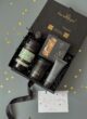 Бокс MIDNIGHT CARE: чорна коробка з гелем Goodness, свічкою, кремом Rituals і шоколадом Spell серед зірок