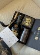 Бокс BLACK GOLD: чорна коробка з бренді St-Remy VSOP, шоколадом Willie's Cacao, колосками та листівкою Congratulations