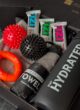 Бокс FITNESS BOX: пляшка Stay Hydrated, рушник Microfiber Towel і протеїнові батончики FIZI в коробці