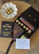 Бокс MY HONEY: чорна коробка з Jack Daniel's, Toblerone, Ferrero Rocher, камінцями Whiskey Stones і листівкою