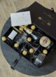 Бокс LIGHT UP: чорна коробка з Martini Asti, двома кришталевими келихами, свічкою та цукерками Ferrero Rocher