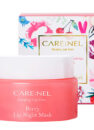 Маска для губ нічна ягідна «Carenel Berry Lip Night Mask» 23 г: рожева баночка на тлі яскравої коробки
