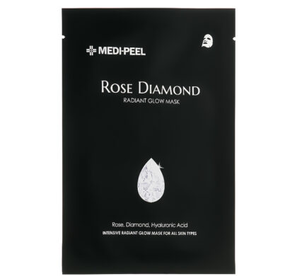 Тканинна маска з алмазною пудрою MEDI-PEEL Rose Diamond Radiant Glow Mask: чорне саше