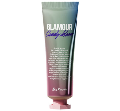 Крем для рук Glamour Candy Bloom 30 мл: туба з градієнтом від зеленого до рожевого та кришкою-кристалом