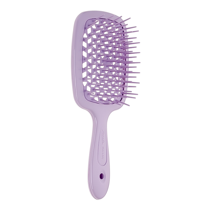 Гребінець для волосся Janeke Superbrush: бузкова продувна щітка, вигляд збоку