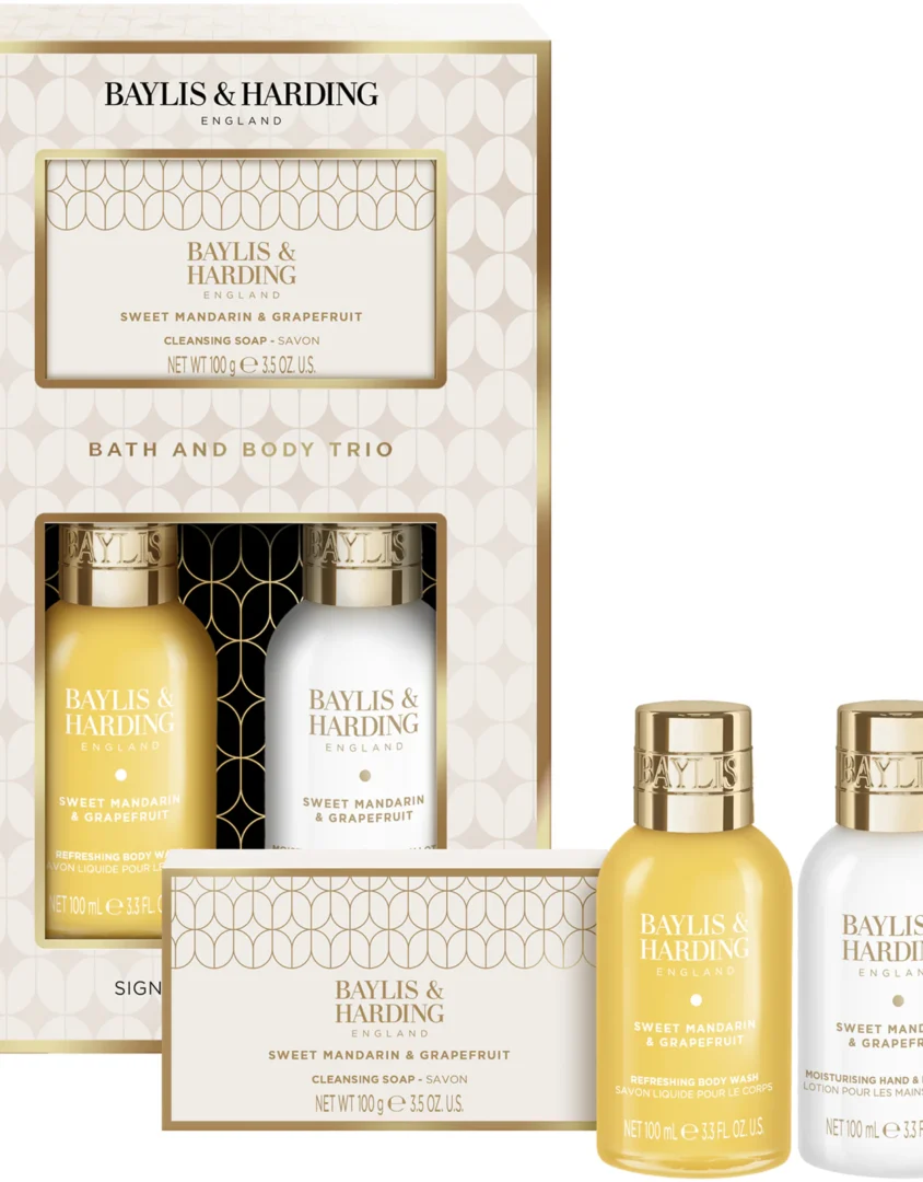 Жіночий набір Baylis & Harding Sweet Mandarin & Grapefruit: коробка, гель, лосьйон і мило