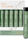 Набір морської солі для ванни Ginger, Lime & Basil Leaf: коробка Baylis & Harding Wellness і зелені пробірки