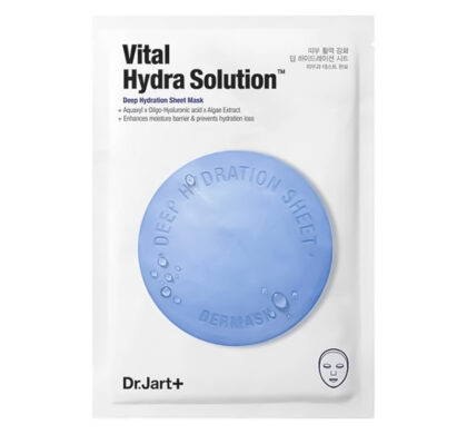 Тканинна маска для інтенсивного зволоження Dr. Jart+ Vital Hydra Solution: біле саше з синім диском