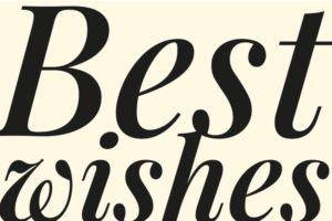Листівка Best wishes (чорна)