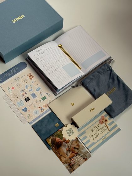 Меморі бокс вагітності “SENSE pregnancy” sky blue (англ.версія) 3