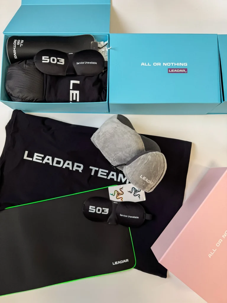 Мерч LeadAR: футболка, килимок і дорожня подушка